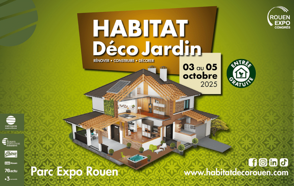 Notre applicateur Confort’Gom sera présent au Salon Habitat Déco Jardin à Rouen du 4 au 6 octobre 2025 !